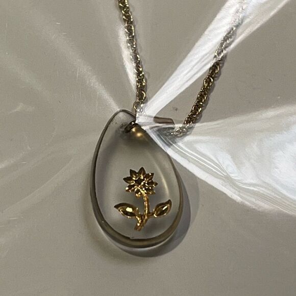 Bundle 3 for $15 | Gold Tone Necklace | Gold Flower Pendant - Picture 9 of 13